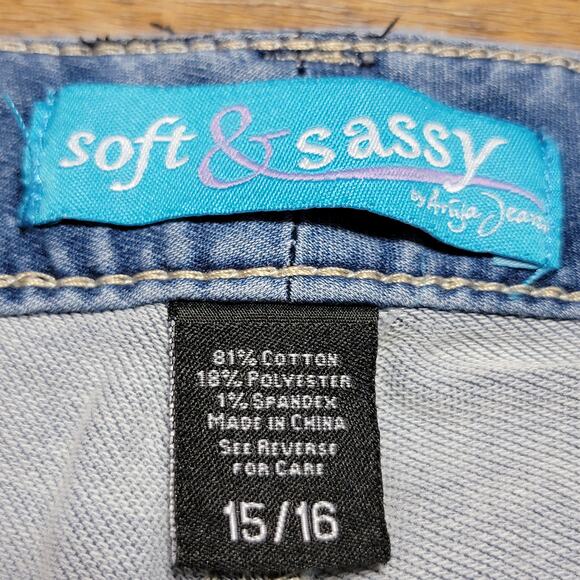 Soft & Sassy by Ariya Jeans Juniors Flare Denim - Size 15/16 - Picture 5 of 5
